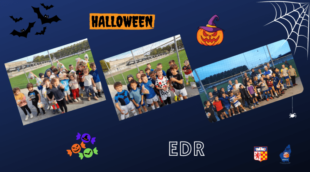 les enfants de l'EDR pour le goûter d'Halloween